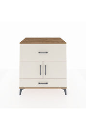 Kronos Şifonyer Tek Raflı 2 Çekmeceli 2 Kapaklı 88x59x96 Çam-Aytaşı