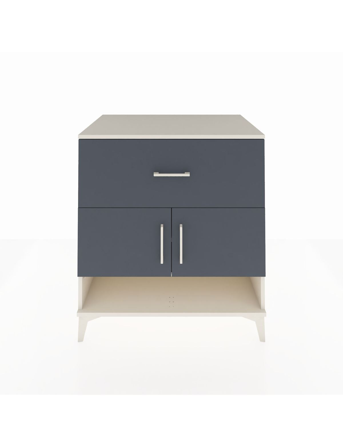 Kronos Şifonyer 2 Raflı Tek Çekmeceli 2 Kapaklı 88x59x96 Aytaşı-Antrasit