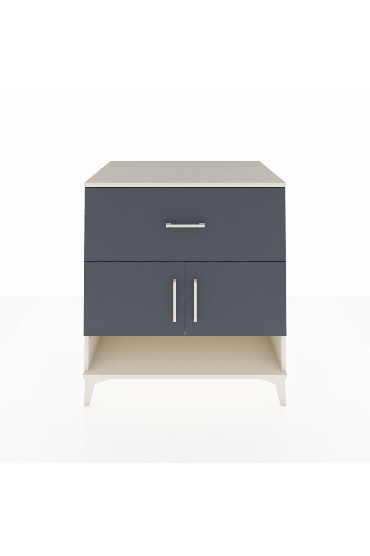 Kronos Şifonyer 2 Raflı Tek Çekmeceli 2 Kapaklı 88x59x96 Aytaşı-Antrasit