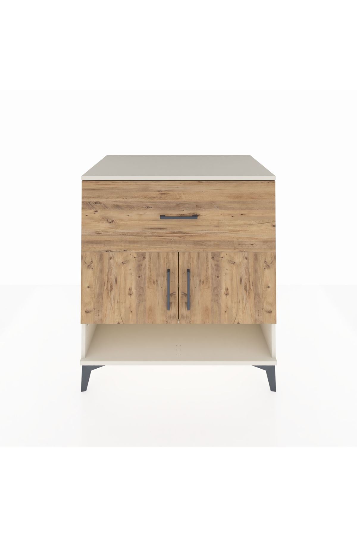 Kronos Şifonyer 2 Raflı Tek Çekmeceli 2 Kapaklı 88x59x96 Aytaşı-Çam