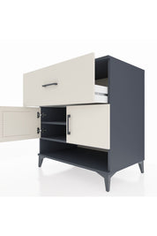 Kronos Şifonyer 2 Raflı Tek Çekmeceli 2 Kapaklı 88x59x96 Antrasit-Aytaşı