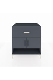 Kronos Şifonyer 2 Raflı Tek Çekmeceli 2 Kapaklı 88x59x96 Antrasit-Antrasit