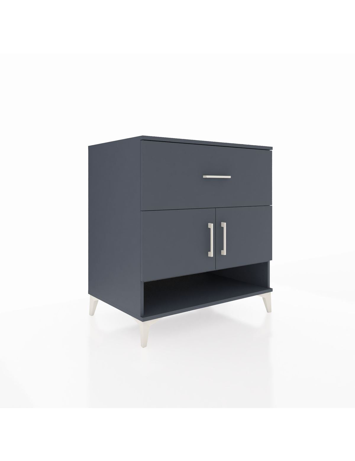 Kronos Şifonyer 2 Raflı Tek Çekmeceli 2 Kapaklı 88x59x96 Antrasit-Antrasit