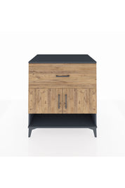 Kronos Şifonyer 2 Raflı Tek Çekmeceli 2 Kapaklı 88x59x96 Antrasit-Çam