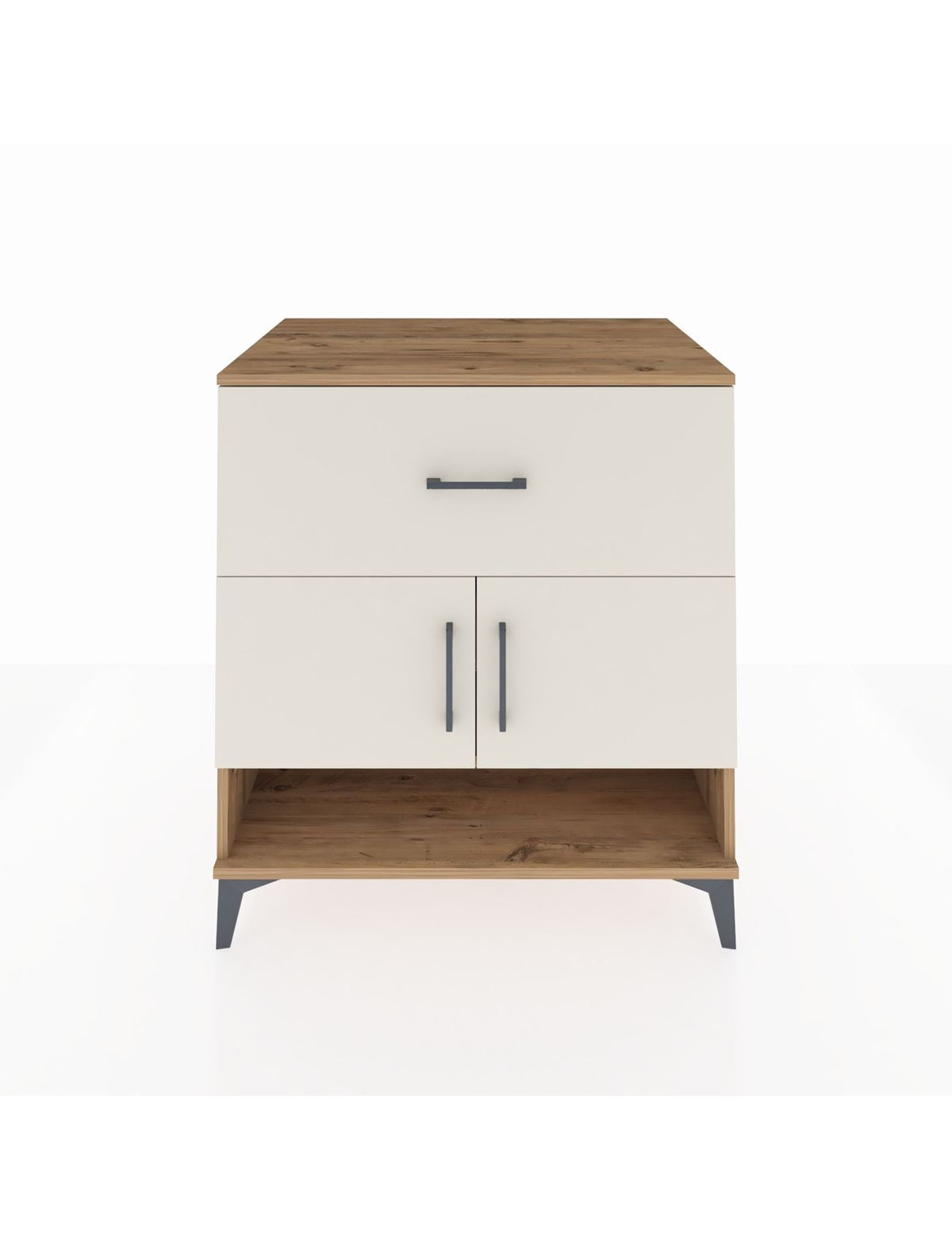 Kronos Şifonyer 2 Raflı Tek Çekmeceli 2 Kapaklı 88x59x96 Çam-Aytaşı