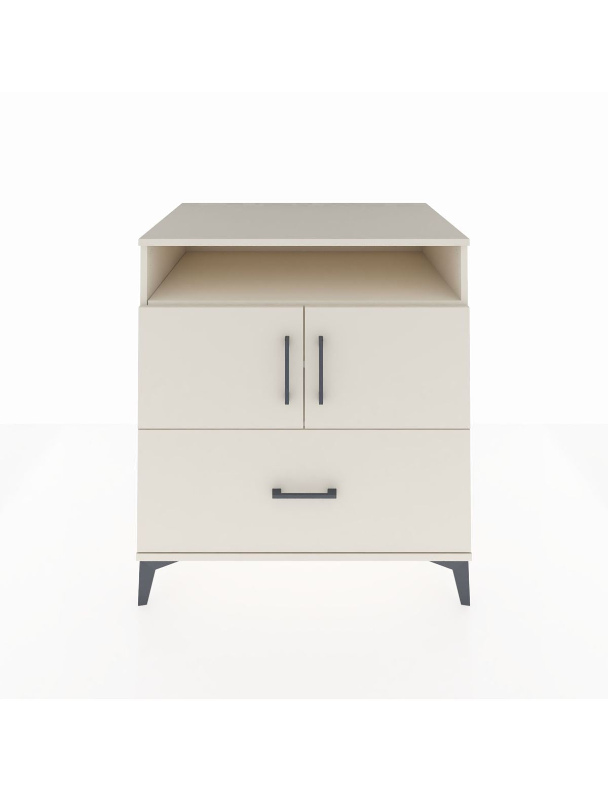 Kronos Şifonyer 3 Raflı Tek Çekmeceli 2 Kapaklı 88x59x96 Aytaşı-Aytaşı