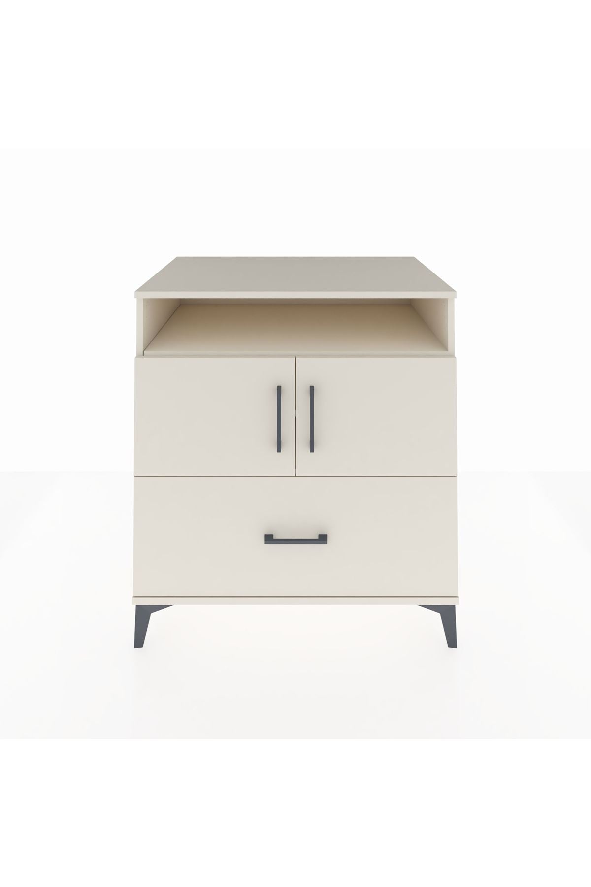 Kronos Şifonyer 3 Raflı Tek Çekmeceli 2 Kapaklı 88x59x96 Aytaşı-Aytaşı