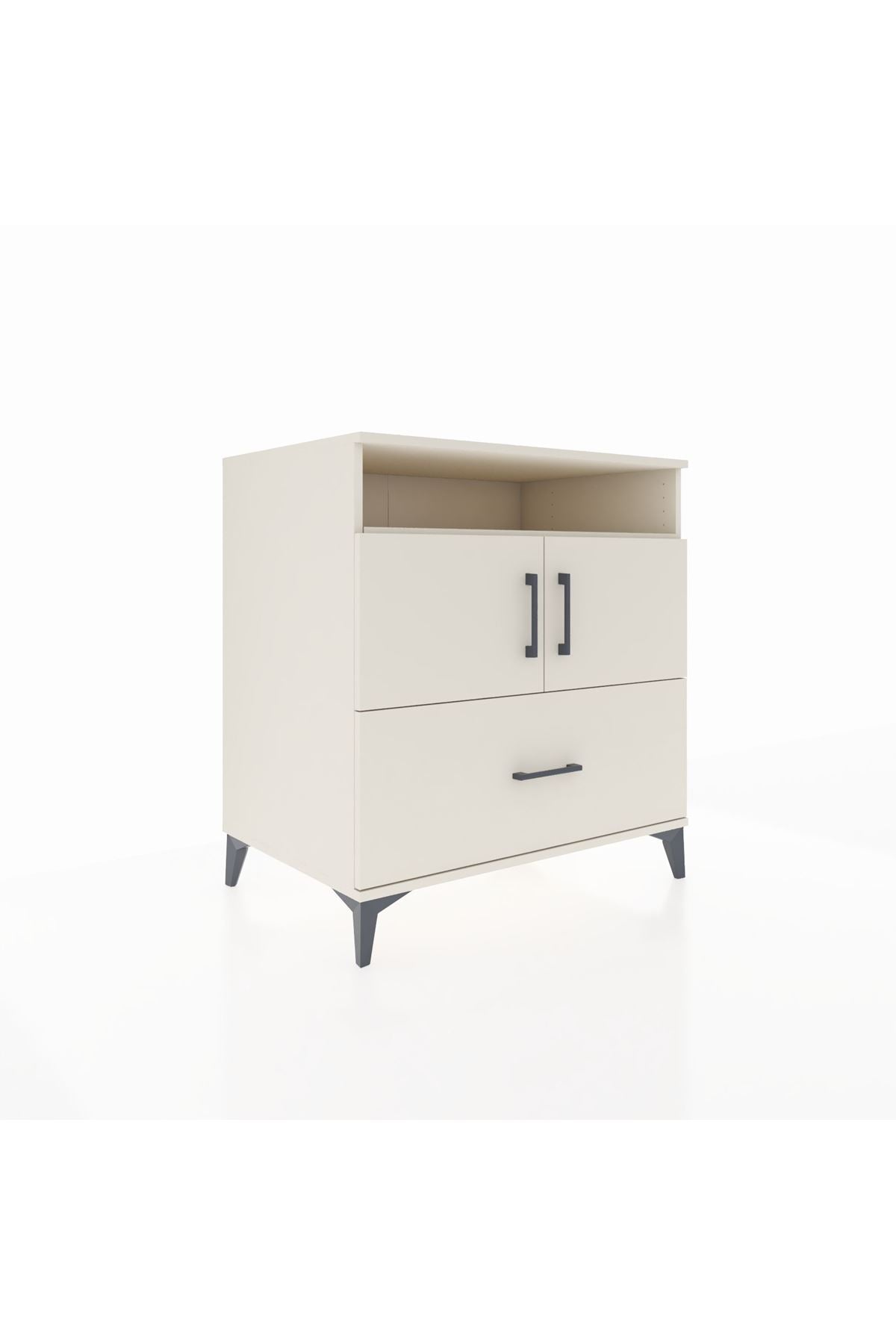 Kronos Şifonyer 3 Raflı Tek Çekmeceli 2 Kapaklı 88x59x96 Aytaşı-Aytaşı