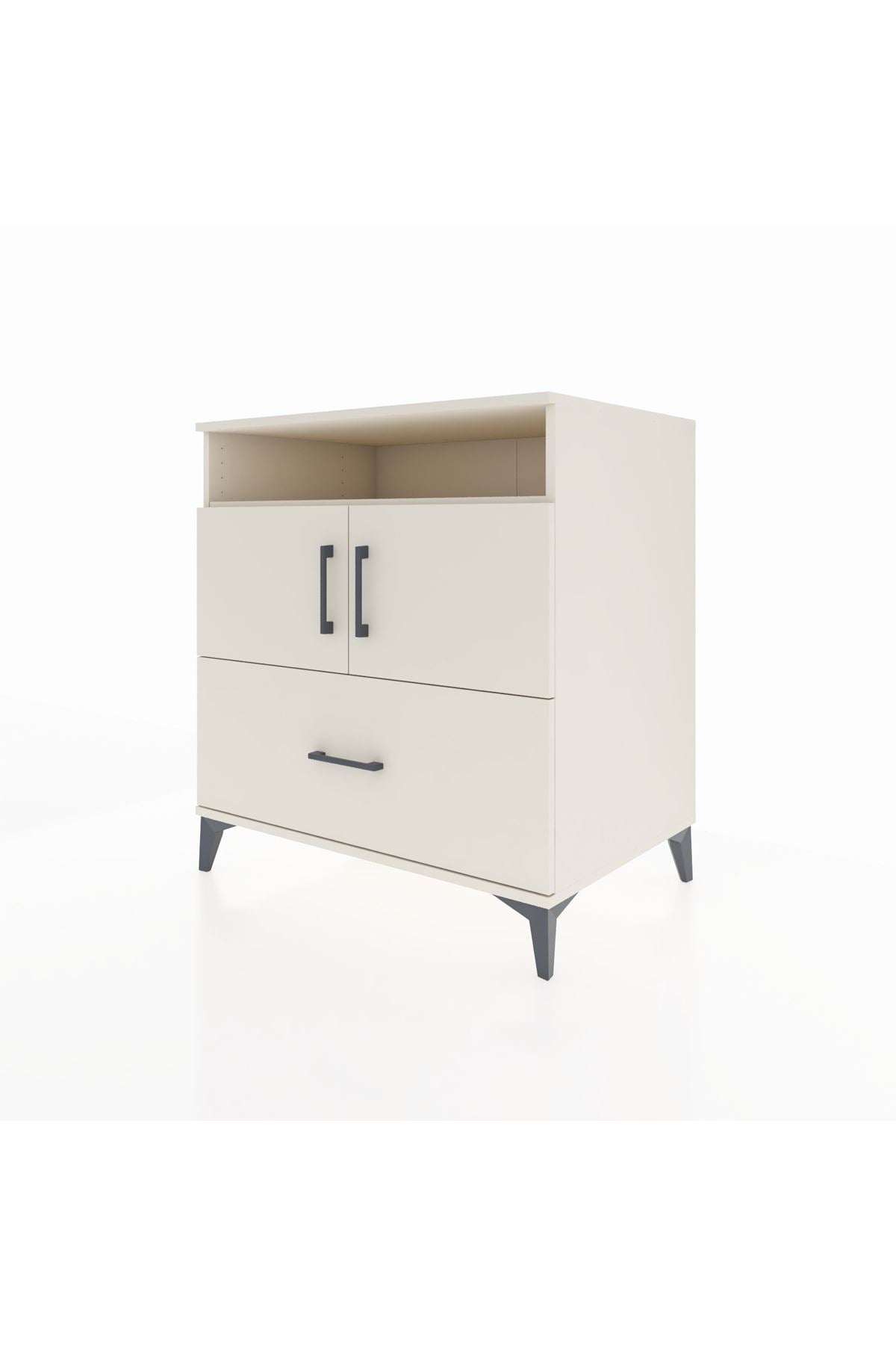 Kronos Şifonyer 3 Raflı Tek Çekmeceli 2 Kapaklı 88x59x96 Aytaşı-Aytaşı