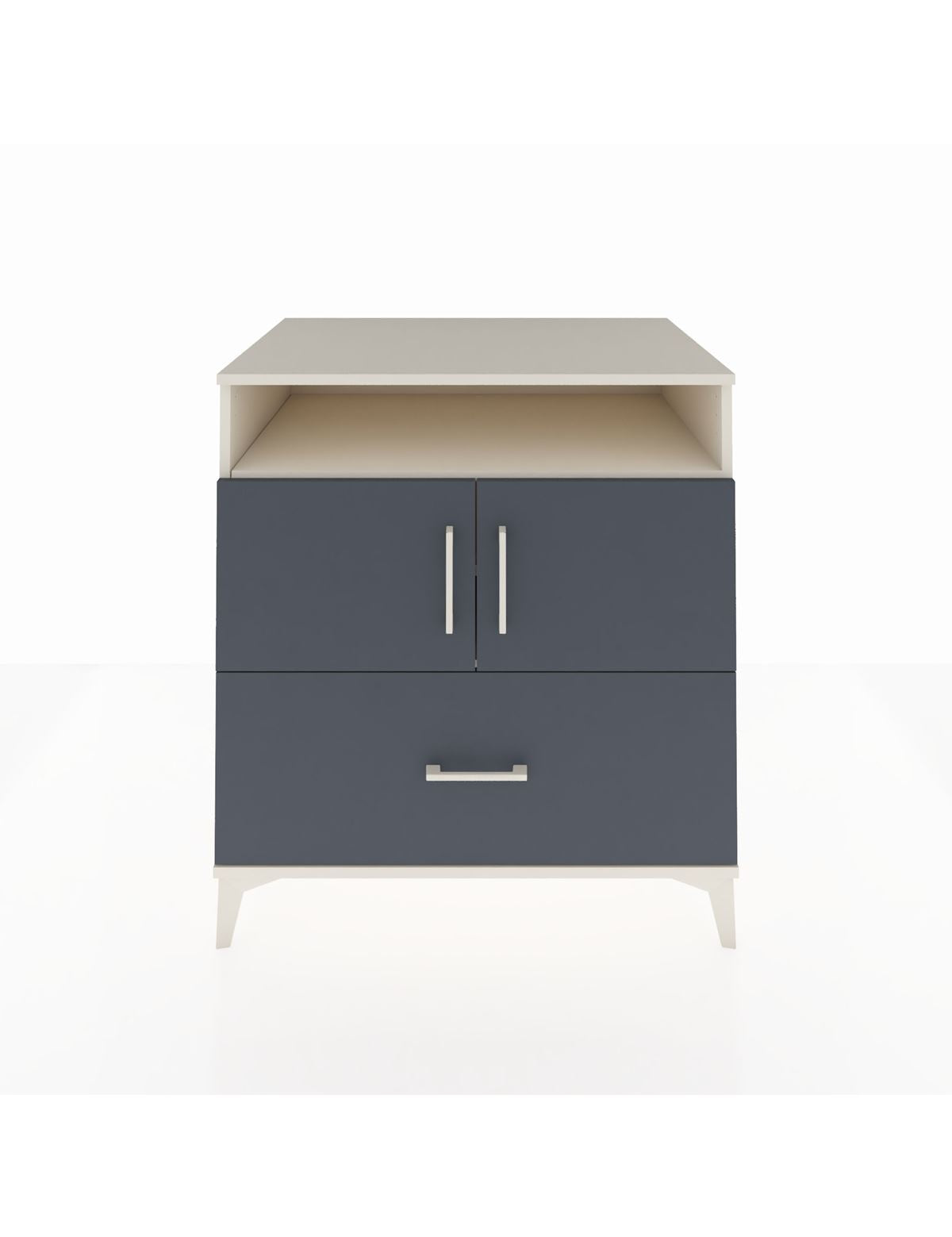 Kronos Şifonyer 3 Raflı Tek Çekmeceli 2 Kapaklı 88x59x96 Aytaşı-Antrasit