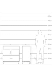 Kronos Şifonyer 3 Raflı Tek Çekmeceli 2 Kapaklı 88x59x96 Aytaşı-Aytaşı