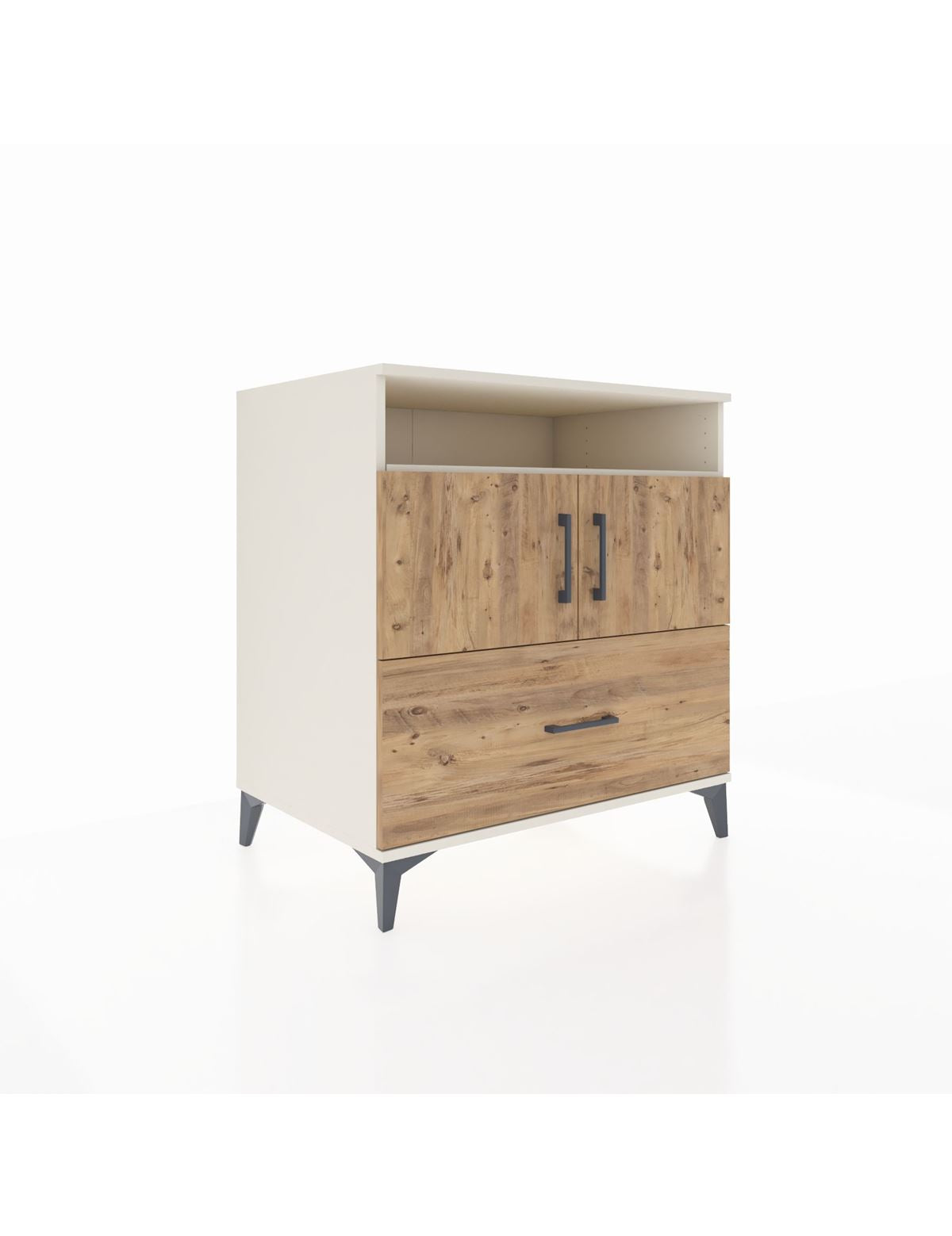 Kronos Şifonyer 3 Raflı Tek Çekmeceli 2 Kapaklı 88x59x96 Aytaşı-Çam