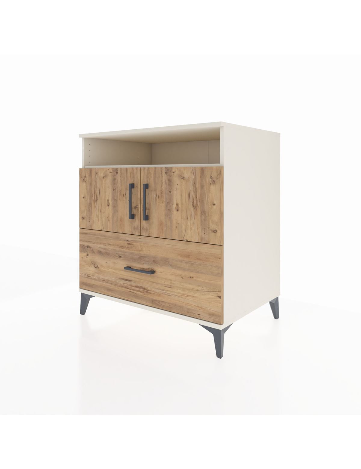 Kronos Şifonyer 3 Raflı Tek Çekmeceli 2 Kapaklı 88x59x96 - S70M051V3C