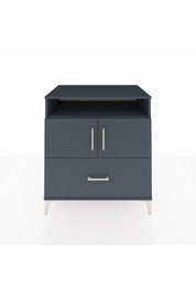 Kronos Şifonyer 3 Raflı Tek Çekmeceli 2 Kapaklı 88x59x96 Antrasit-Antrasit