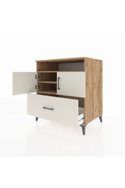 Kronos Şifonyer 3 Raflı Tek Çekmeceli 2 Kapaklı 88x59x96 Çam-Aytaşı