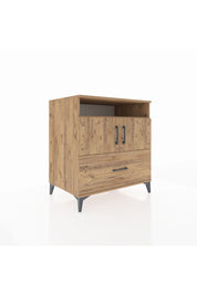 Kronos Şifonyer 3 Raflı Tek Çekmeceli 2 Kapaklı 88x59x96 Çam-Çam