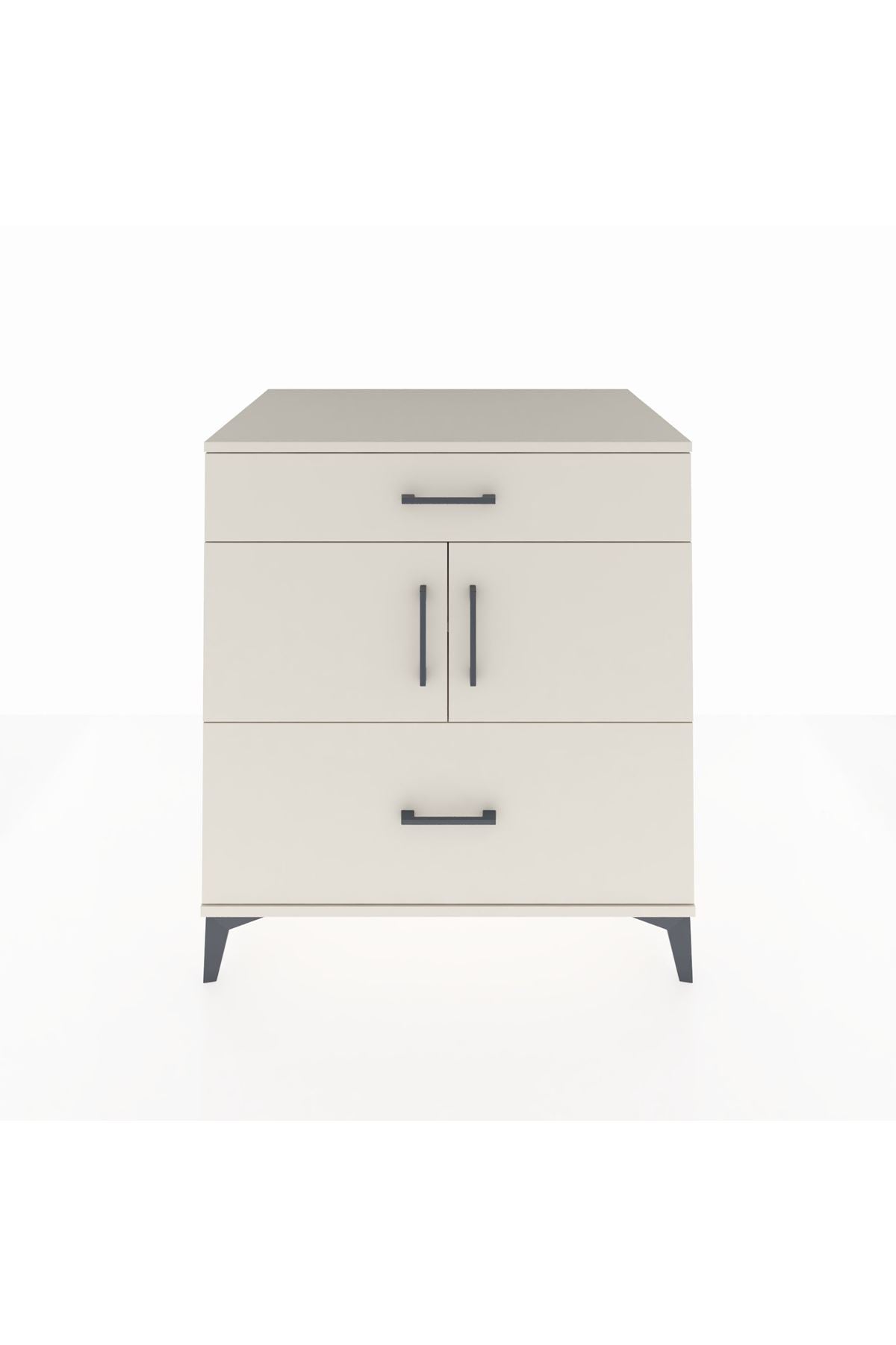 Kronos Şifonyer 2 Raflı 2 Çekmeceli 2 Kapaklı 88x59x96 Aytaşı-Aytaşı