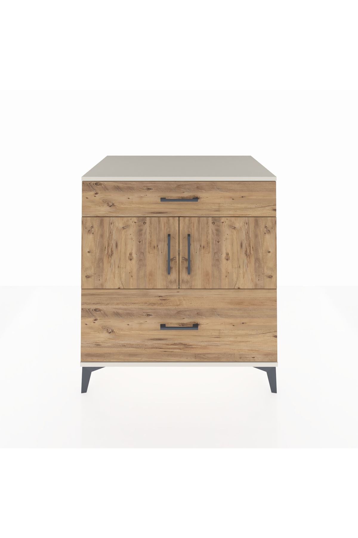 Kronos Şifonyer 2 Raflı 2 Çekmeceli 2 Kapaklı 88x59x96 Aytaşı-Çam