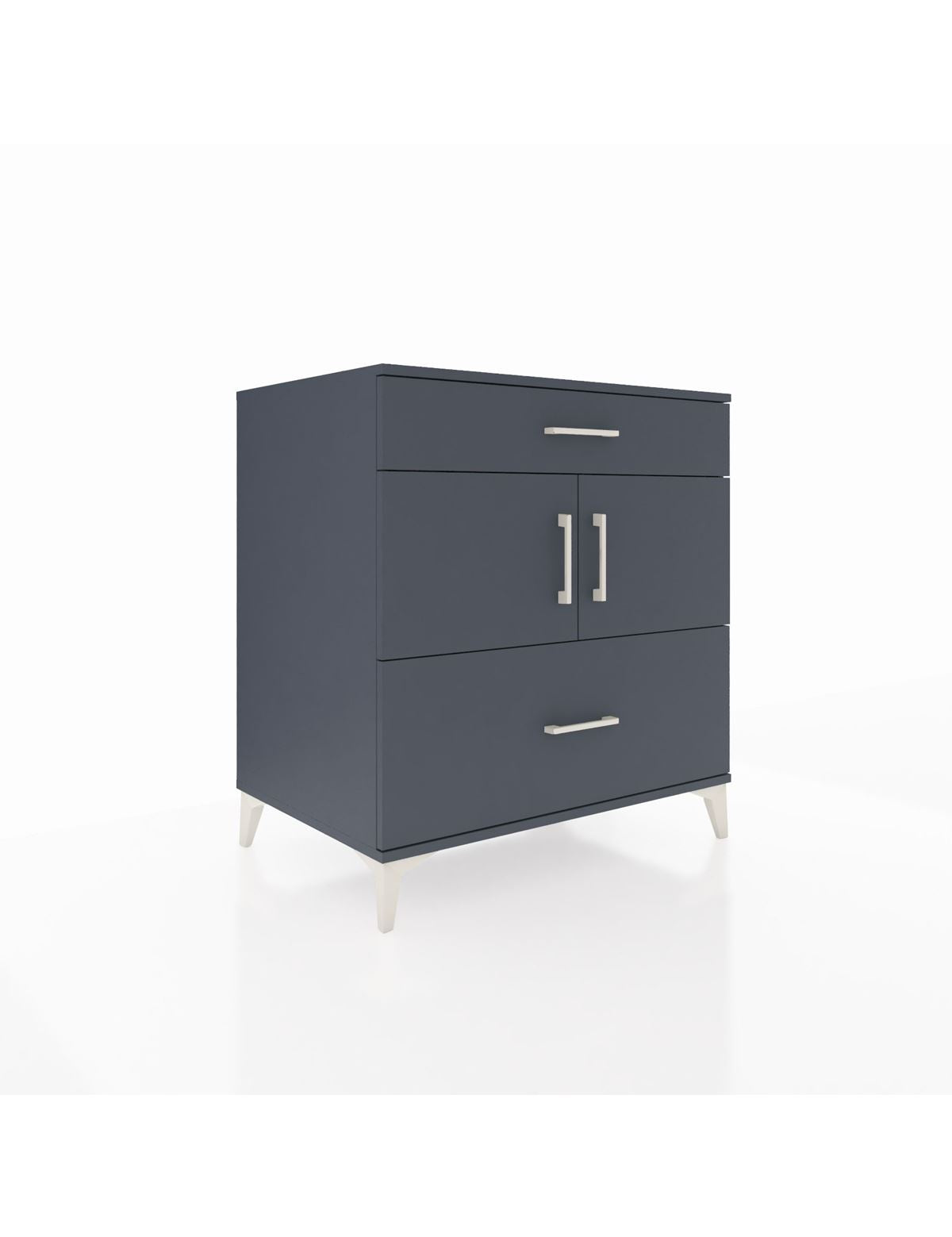 Kronos Şifonyer 2 Raflı 2 Çekmeceli 2 Kapaklı 88x59x96 Antrasit-Antrasit