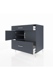 Kronos Şifonyer 2 Raflı 2 Çekmeceli 2 Kapaklı 88x59x96 Antrasit-Antrasit