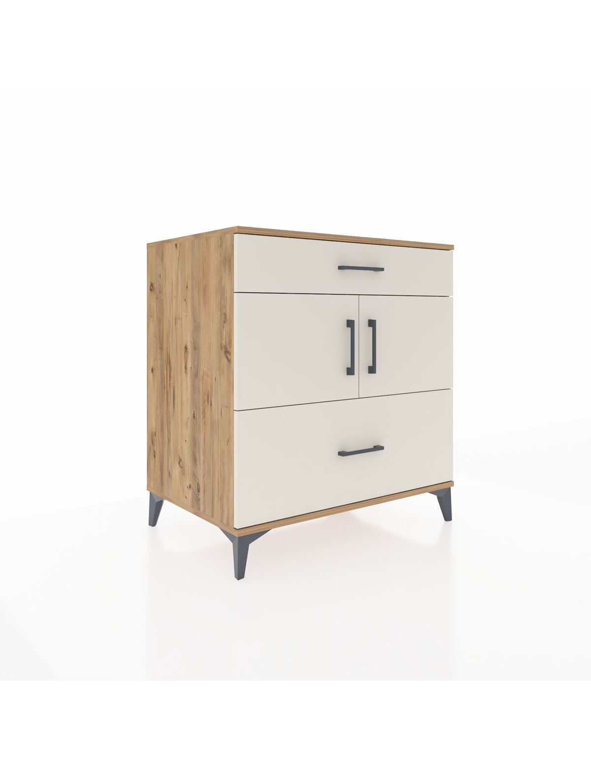 Kronos Şifonyer 2 Raflı 2 Çekmeceli 2 Kapaklı 88x59x96 Çam-Aytaşı