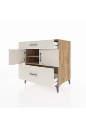 Kronos Şifonyer 2 Raflı 2 Çekmeceli 2 Kapaklı 88x59x96 Çam-Aytaşı