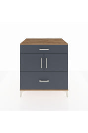 Kronos Şifonyer 2 Raflı 2 Çekmeceli 2 Kapaklı 88x59x96 Çam-Antrasit