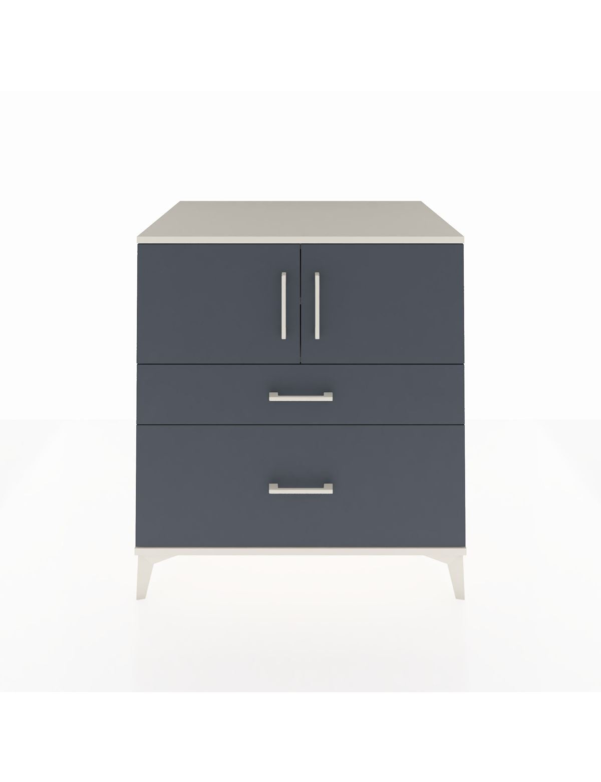 Kronos Şifonyer 2 Raflı 2 Çekmeceli 2 Kapaklı 88x59x96 Aytaşı-Antrasit