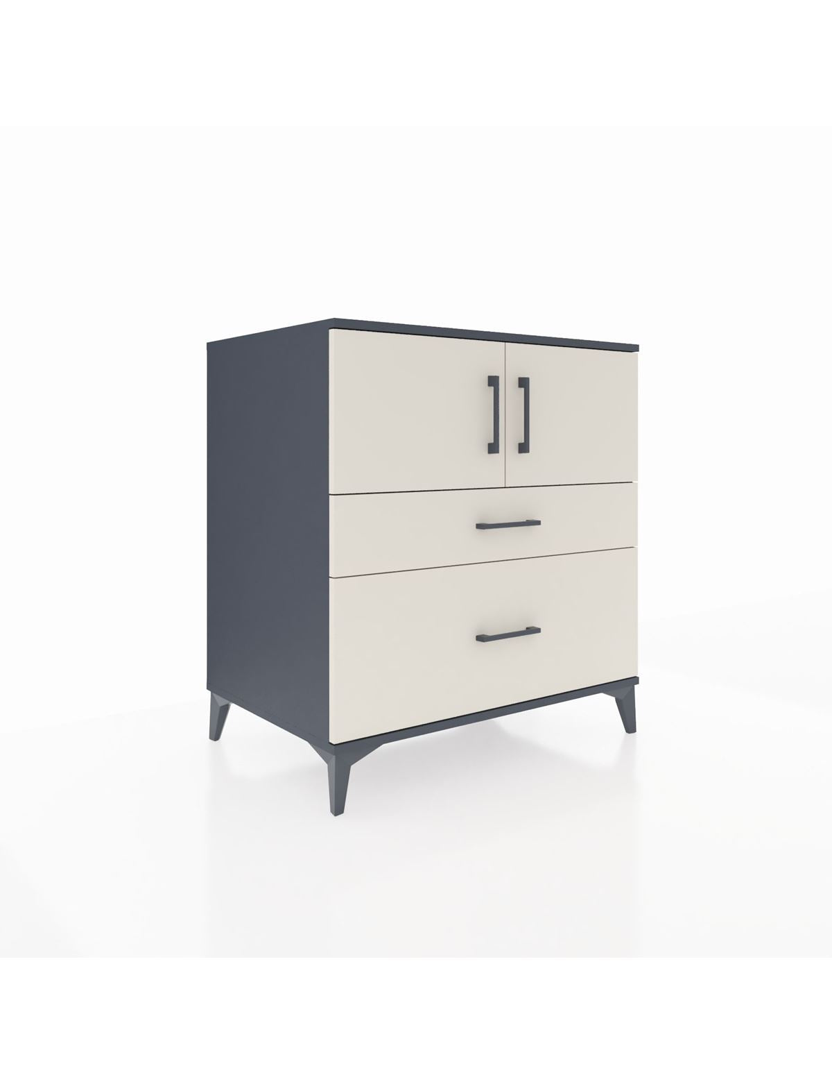 Kronos Şifonyer 2 Raflı 2 Çekmeceli 2 Kapaklı 88x59x96 Antrasit-Aytaşı