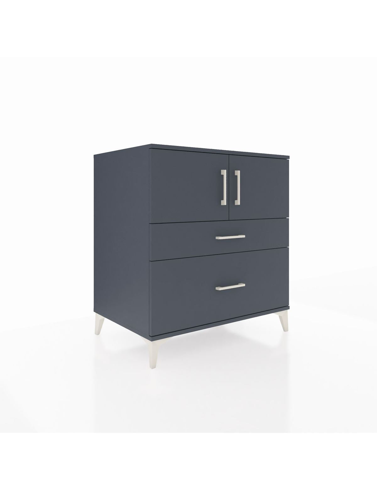 Kronos Şifonyer 2 Raflı 2 Çekmeceli 2 Kapaklı 88x59x96 Antrasit-Antrasit