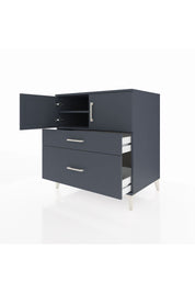 Kronos Şifonyer 2 Raflı 2 Çekmeceli 2 Kapaklı 88x59x96 Antrasit-Antrasit