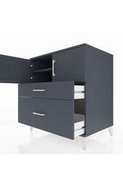 Kronos Şifonyer 2 Raflı 2 Çekmeceli 2 Kapaklı 88x59x96 Antrasit-Antrasit