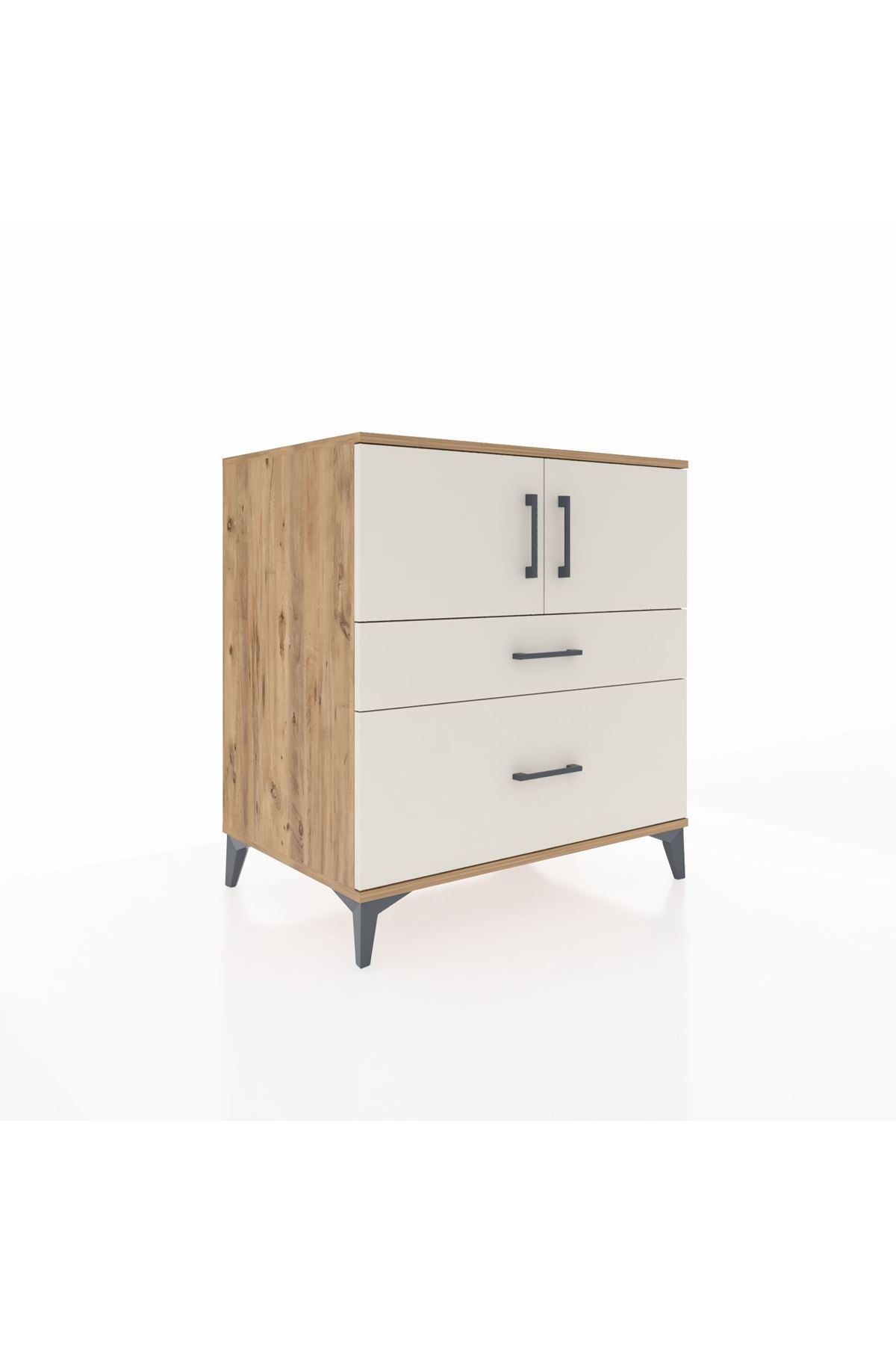 Kronos Şifonyer 2 Raflı 2 Çekmeceli 2 Kapaklı 88x59x96 Çam-Aytaşı