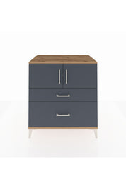 Kronos Şifonyer 2 Raflı 2 Çekmeceli 2 Kapaklı 88x59x96 Çam-Antrasit