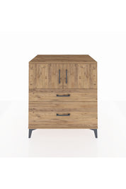 Kronos Şifonyer 2 Raflı 2 Çekmeceli 2 Kapaklı 88x59x96 Çam-Çam