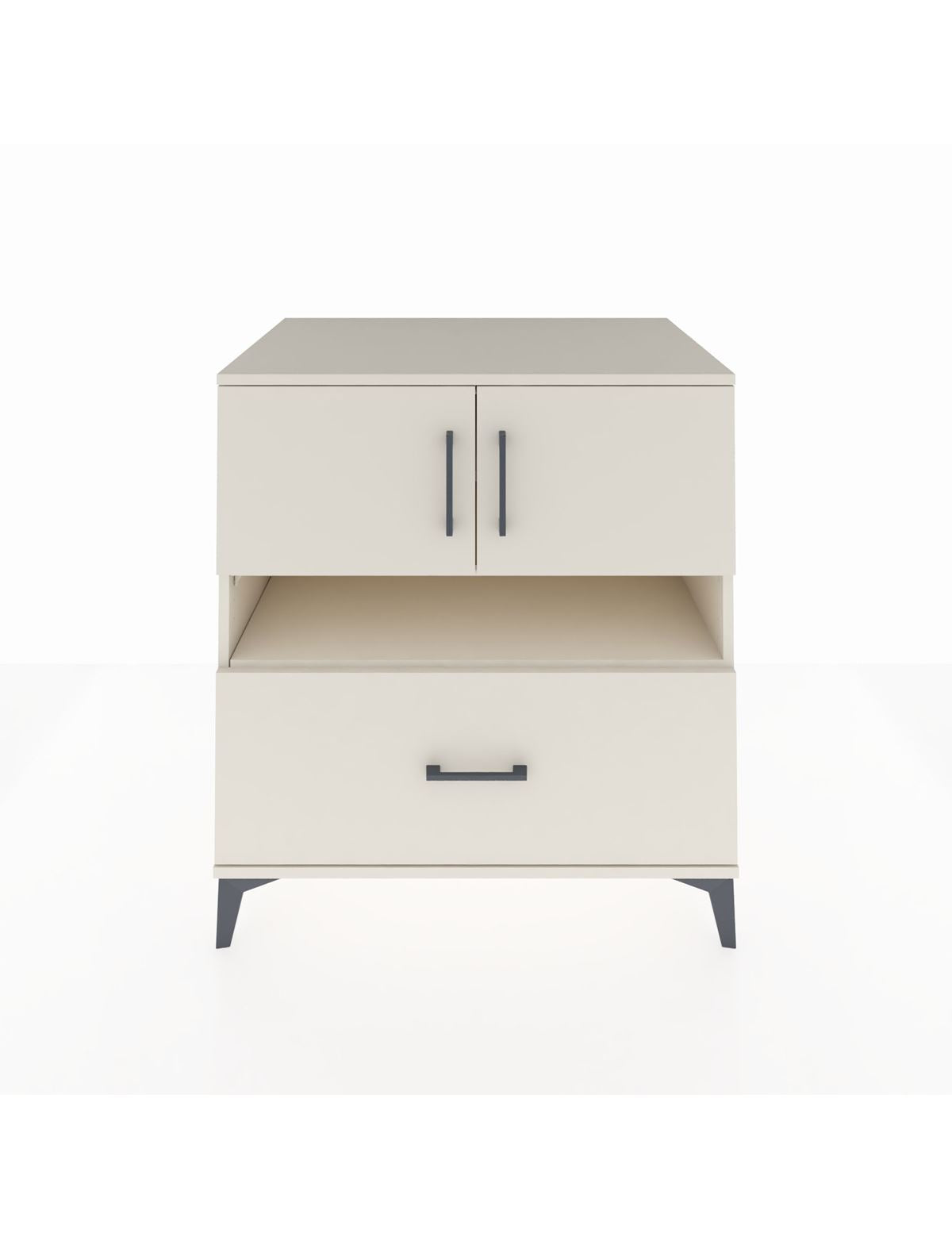 Kronos Şifonyer 3 Raflı Tek Çekmeceli 2 Kapaklı 88x59x96 Aytaşı-Aytaşı