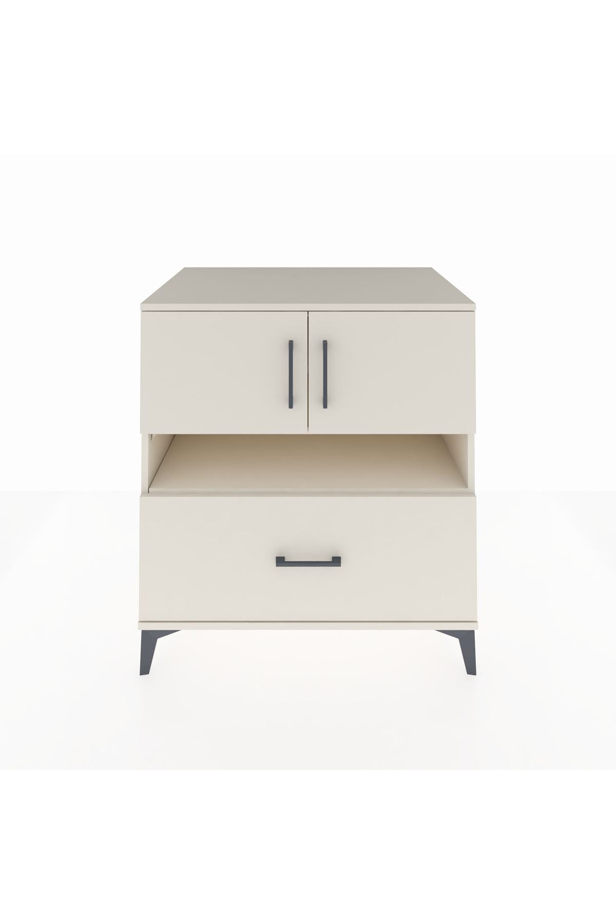 Kronos Şifonyer 3 Raflı Tek Çekmeceli 2 Kapaklı 88x59x96 Aytaşı-Aytaşı