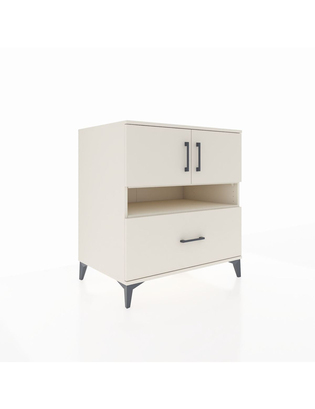 Kronos Şifonyer 3 Raflı Tek Çekmeceli 2 Kapaklı 88x59x96 Aytaşı-Aytaşı