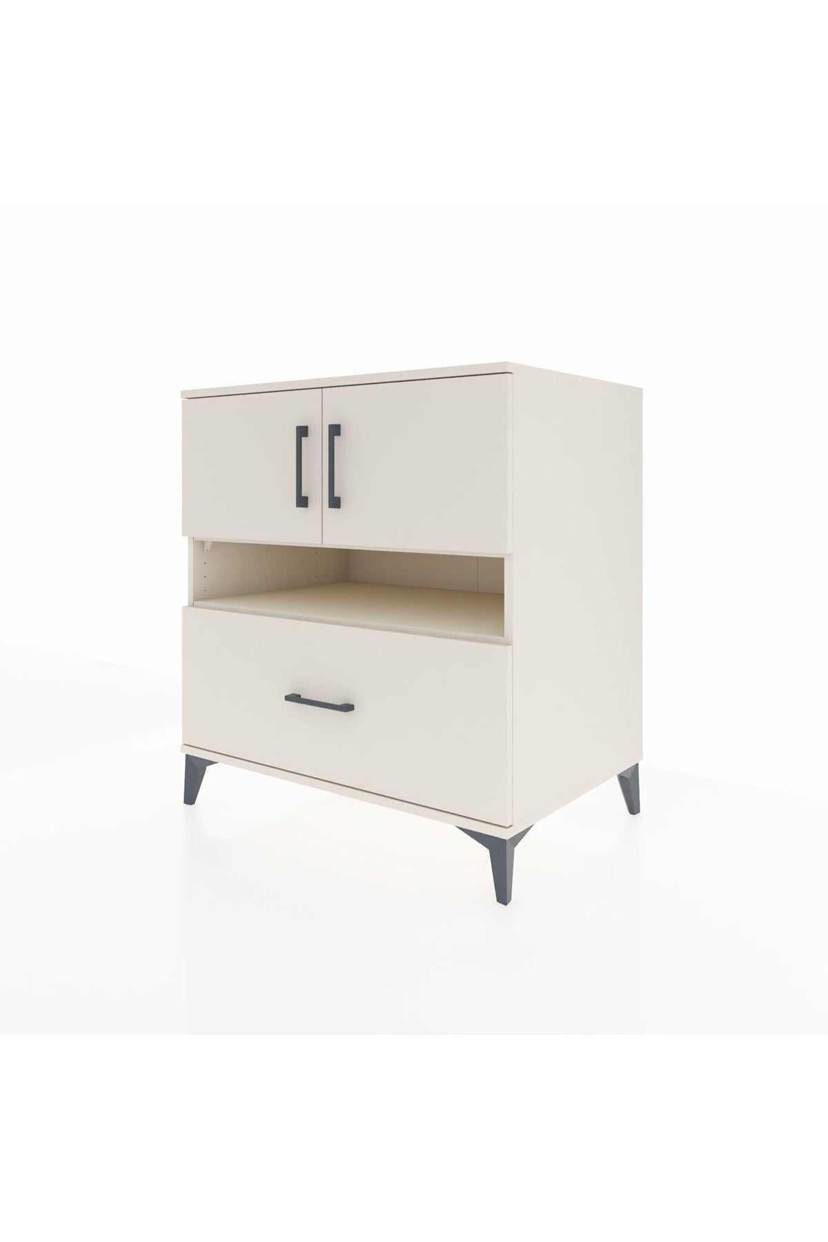 Kronos Şifonyer 3 Raflı Tek Çekmeceli 2 Kapaklı 88x59x96 Aytaşı-Aytaşı