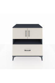 Kronos Şifonyer 3 Raflı Tek Çekmeceli 2 Kapaklı 88x59x96 Antrasit-Aytaşı