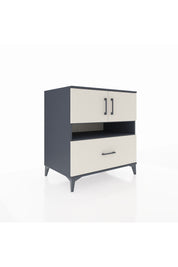 Kronos Şifonyer 3 Raflı Tek Çekmeceli 2 Kapaklı 88x59x96 Antrasit-Aytaşı