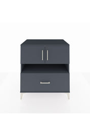 Kronos Şifonyer 3 Raflı Tek Çekmeceli 2 Kapaklı 88x59x96 Antrasit-Antrasit