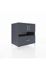 Kronos Şifonyer 3 Raflı Tek Çekmeceli 2 Kapaklı 88x59x96 Antrasit-Antrasit