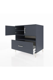 Kronos Şifonyer 3 Raflı Tek Çekmeceli 2 Kapaklı 88x59x96 Antrasit-Antrasit