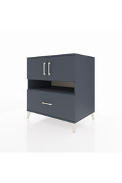 Kronos Şifonyer 3 Raflı Tek Çekmeceli 2 Kapaklı 88x59x96 Antrasit-Antrasit