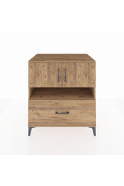 Kronos Şifonyer 3 Raflı Tek Çekmeceli 2 Kapaklı 88x59x96 Çam-Çam