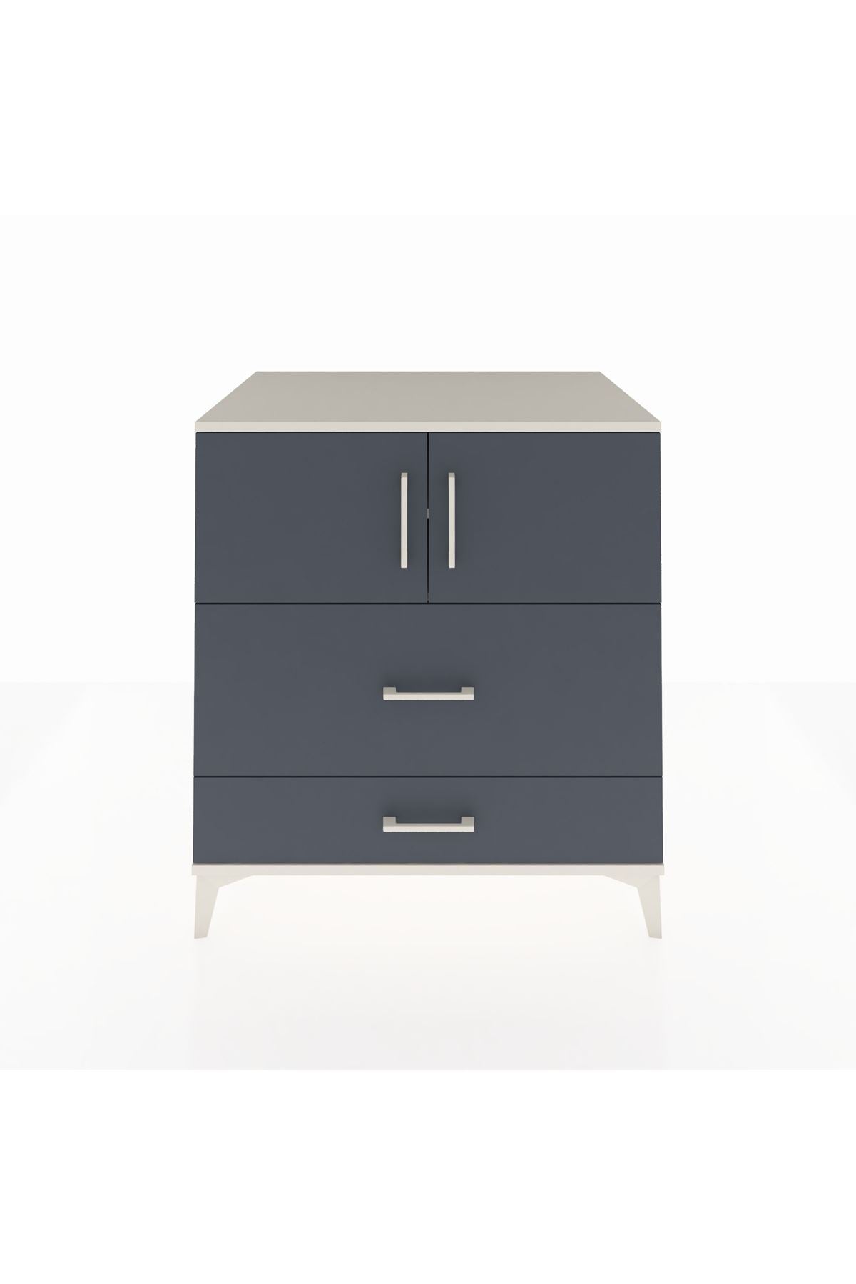 Kronos Şifonyer 2 Raflı 2 Çekmeceli 2 Kapaklı 88x59x96 Aytaşı-Antrasit