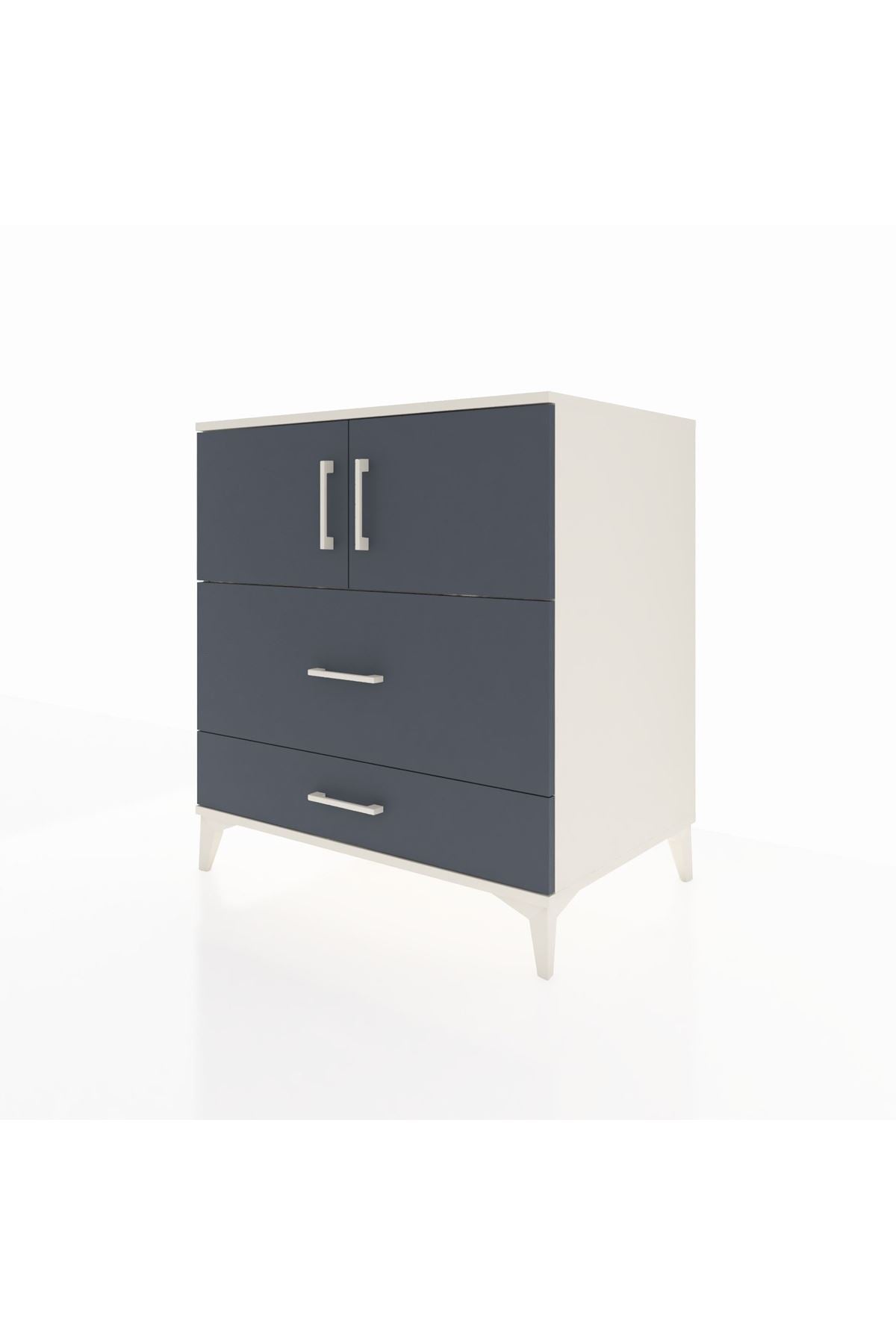 Kronos Şifonyer 2 Raflı 2 Çekmeceli 2 Kapaklı 88x59x96 Aytaşı-Antrasit