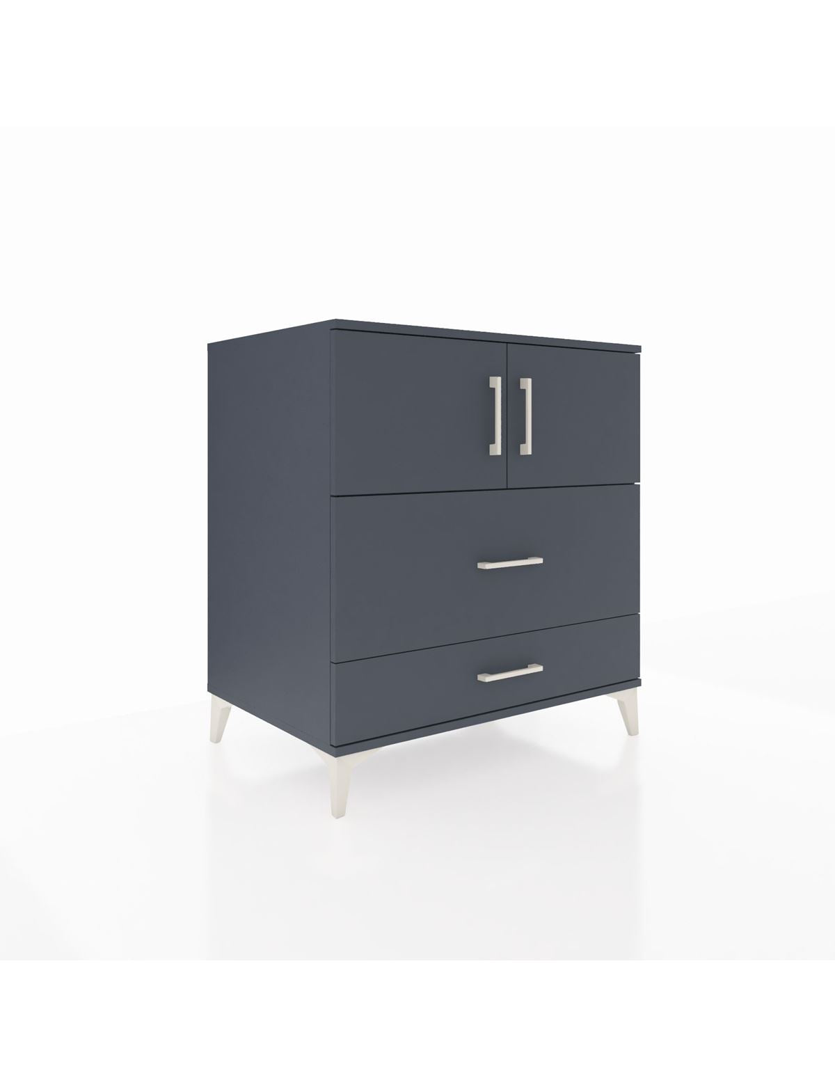 Kronos Şifonyer 2 Raflı 2 Çekmeceli 2 Kapaklı 88x59x96 Antrasit-Antrasit