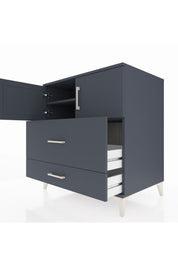 Kronos Şifonyer 2 Raflı 2 Çekmeceli 2 Kapaklı 88x59x96 Antrasit-Antrasit